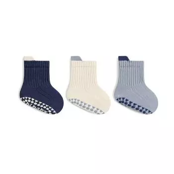 3 Pairs Kids Cotton Socks Boys and Girls Cute Comfy Breathable Baby Non-slip Floor Socks S 0-1Y 10-12cm
