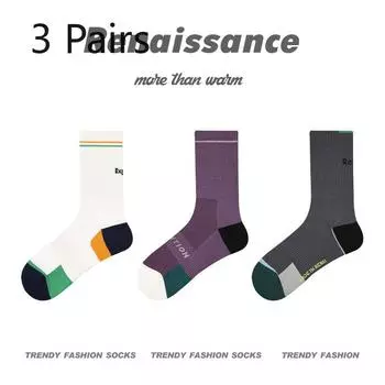 3 Pairs of Female Spring and Summer Thin Style Breathable Sports Tube Cotton Socks 3 Pairs