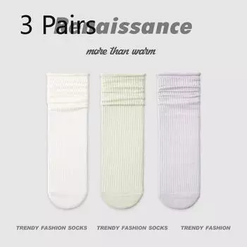 3 Pairs of Ladies Spring and Summer Thin Fashion New Pressure Calf Socks 3 Pairs