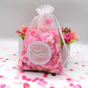 3 пакета бумажных конфетти поп круглый прозрачный наполнитель для воздушных шаров бумажное конфетти свадебное украшение Pink gold