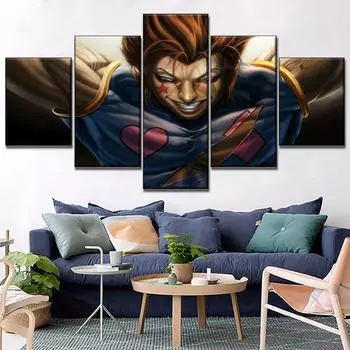 3 панели аниме Hunter x Hunter Hisoka постеры с принтом холст картины декоративные настенные художественные украшения для дома фотографии для спальни аксессуары 20x35cm*2 20x45cm*2 20x55cm*1