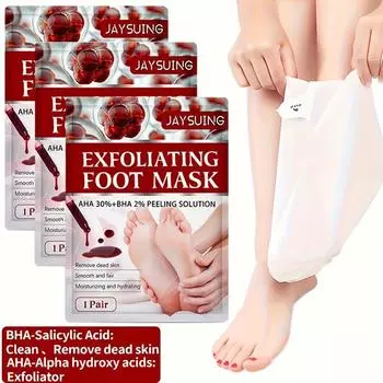 3 пары AHA 30% + BHA 2% Peeling Solution Foot Mask, увлажняющая маска для ног, делает ноги гладкими и мягкими