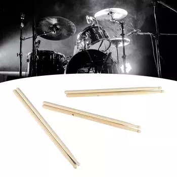 3 пары барабанных палочек 5А, прочные, противоскользящие, из массива дерева, с удобной ручкой, барабанные палочки для тренировок