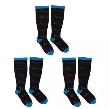 3 пары больших размеров компрессионные носки для женщин и мужчин широкие до колена поддержка кровообращения XXL