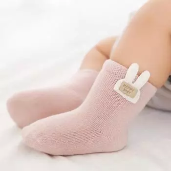 3 пары детских носков, утолщенные, осенне-зимние, махровые, чулочно-носочные изделия для мальчиков и девочек, хлопковые носки с героями мультфильмов, теплые носки-тапочки для детей от 0 до 5 лет S