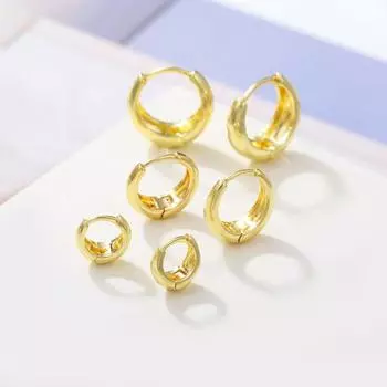 3 пары/компл. Серьги-подвески универсальные красивые лаконичные минималистичные притягивающие взгляд на каждый день однотонный медный золотой