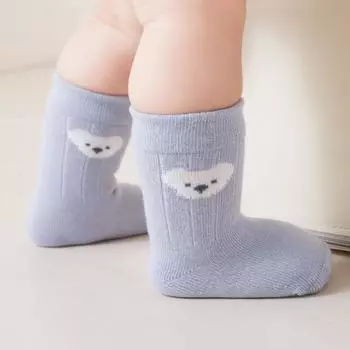 3 пары/комплект, новые осенние высокоэластичные носки без косточек для новорожденных, носки для малышей и девочек с милым медведем в носке для детей с мультяшным принтом XS