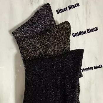 3 пары/комплект Женские модные сексуальные блестящие носки в корейском стиле золото серебро шелк конфетных цветов носки роскошный дизайн высокое качество One Size