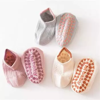 3 пары/лот летние детские носки для девочек и мальчиков хлопковые сетчатые тонкие носки для младенцев и девочек ясельного возраста для мальчиков нескользящие носки 0-5 лет S