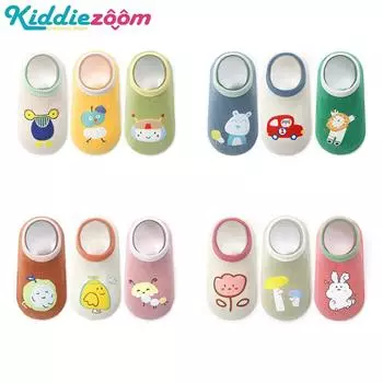 3 пары/лот носки для новорожденных с героями мультфильмов, детские нескользящие носки для детей 0-5 лет, милые хлопковые детские носки для маленьких мальчиков и девочек 0-12Months