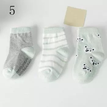 3 пары/лот новые детские нескользящие осенне-зимние хлопковые носки для новорожденных XS 0-6 months