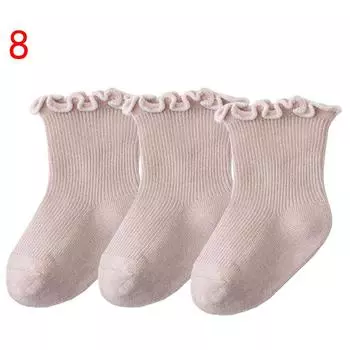 3 пары/лот, новые однотонные детские носки для мальчиков и девочек S0-1years old