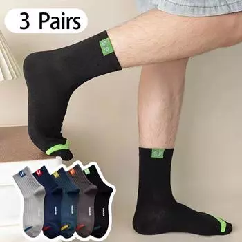 1/3 пары высококачественных мужских спортивных носков до середины икры, сезонные универсальные модные деловые носки для мужчин 38-46 One pair EUR 43-46
