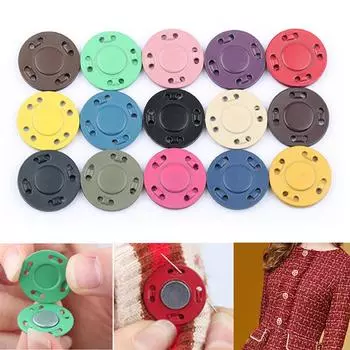 3 пары магнитных невидимых магнитных пуговиц для одежды, металлические пуговицы, магнитные пуговицы, швейные принадлежности, ручная работа, украшение одежды своими руками 3 pairs/20mm золотой