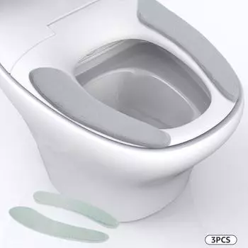 3 пары мягких плюшевых чехлов для унитаза, самоклеящиеся, зимние, теплые, многоразовые, универсальные, утолщенные, можно стирать