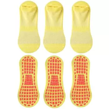 3 пары мужских нескользящих силиконовых носков для пола, повседневные, из хлопковой сетки, дышащие, удобные, для йоги, батута, массажа ног, балета, танцев, унисекс EU 39-43