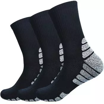 3 пары мужских носков, дышащие унисекс хлопковые носки для скалолазания на открытом воздухе, утолщенные носки для бега и походов, размер 35-47 L(39-42)