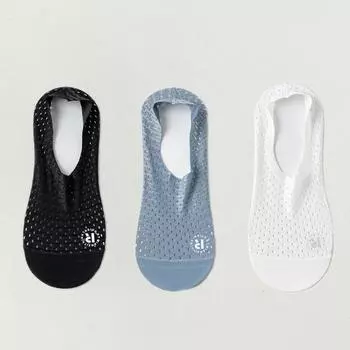 3 пары мужских носков Ice Silk Boat Socks, мужские летние тонкие хлопковые нескользящие носки с летней сеткой, дышащие, с неглубоким носком UR38-44(US 7.5-12)