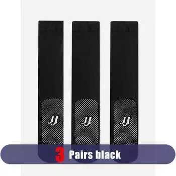 3 пары мужских шелковых носков, длинных, деловых, тонких, нейлоновых, нескользящих, дышащих, с высокой трубкой, ниже колена, для торжественной одежды, носки для джентльменов One Size