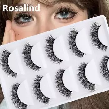 3 пары натуральных накладных ресниц, густые, макияж, норковые ресницы, мягкое наращивание ресниц
