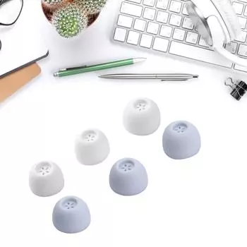 3 пары небольших размеров, только силиконовые сменные вкладыши для наушников, насадки для наушников, 4, чтобы избежать падения, чехол для наушников белый