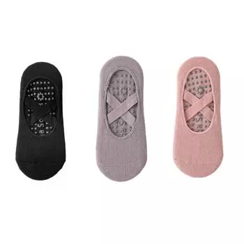 3 пары носков для йоги, осенние и зимние утолщенные нескользящие носки, женские носки для занятий пилатесом и танцами в помещении для начинающих 34-40