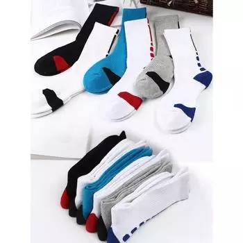 3 пары профессиональных баскетбольных тренировочных носков для мужчин и женщин с полотенцем средней длины для впитывания пота серый