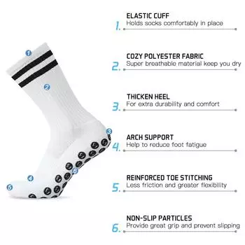 3 пары противоскользящих футбольных носков, носки для командных видов спорта, дышащие быстросохнущие носки для фитнеса на открытом воздухе 1 Pair красный