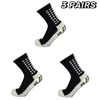 3 пары противоскользящих футбольных носков для мужчин и женщин, спортивные носки для спорта на открытом воздухе, баскетбола, тенниса, велоспорта, бега, футбола