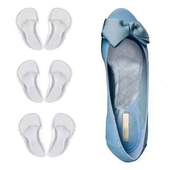 3 пары силиконовых гелевых подушечек для поддержки свода стопы при плоскостопии, ортопедические стельки для облегчения боли и поддержки стопы L белый