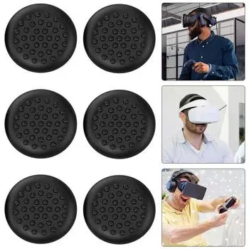 3 пары силиконовых колпачков для джойстиков контроллера Meta Quest 3(черный)