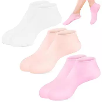 3 пары силиконовых носков для женщин для восстановления сухих ног, потрескавшихся пяток
