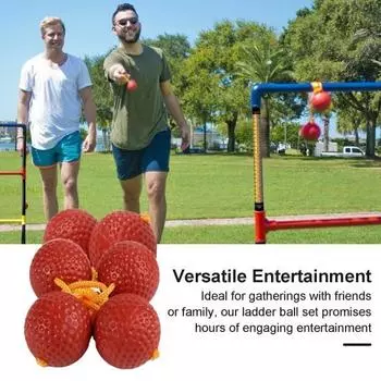 3 пары сменных мячей для метания лестницы, игровые мячи для детей, сделанные из настоящих мячей для гольфа для игры на лужайке, во дворе, на пляже белый/красный
