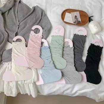 3 пары ультратонких носков JK Calf Long Socks в балетном стиле, гольфы средней длины, милые девушки светло-серый