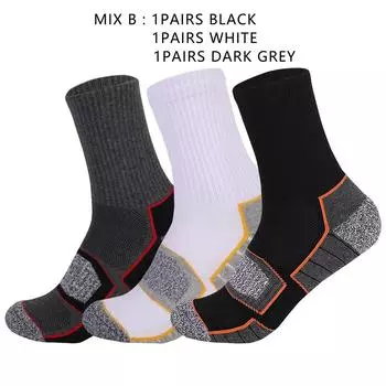 3 пары унисекс утолщенных носков для бега и велоспорта, нескользящие носки для футбола и велоспорта, мужские носки EU35-50 M