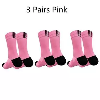 3 пары велосипедных носков, дышащая сетка, для бега, быстросохнущие, средней длины, цилиндрические, мужские, женские, спортивные, для гонок, для шоссейного велосипеда, для горного велосипеда