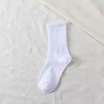 3 пары высоких носков до середины голени для мужчин и женщин, дышащие, однотонные, повседневный набор, модные и удобные Single code