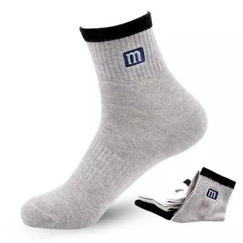 3 пары высококачественных мужских носков, хлопковые модные спортивные мужские носки, дышащие удобные синие мужские длинные носки EUR38-45 белый