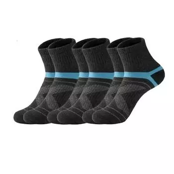 3 пары высококачественных мужских носков, темно-серые спортивные носки, повседневные мягкие беговые носки на все сезоны, впитывающие пот, дышащие мужские носки One size