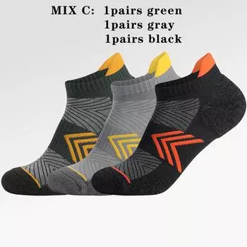 3 пары высококачественных носков мужские для улицы повседневные хлопковые носки короткие дышащие армейского зеленого цвета носки до щиколотки для бега спортивные носки размер 39-50 M EU39-42 US6-9