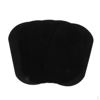 3 пары замшевых тканей для ремонта локтя/колена, поделки, черные