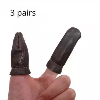 3 пары защитных чехлов для пальцев из искусственной кожи, шерстяной войлок, защитный чехол для пальцев Poke Le Handguard 3 pairs