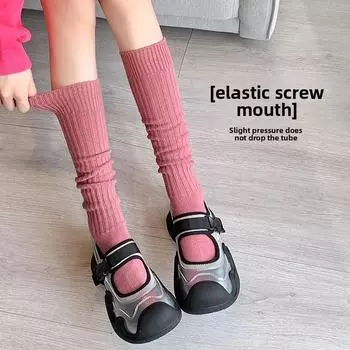 3 пары женских хлопковых полосатых узких носков Preppy с ворсом до икр 3 Pairs