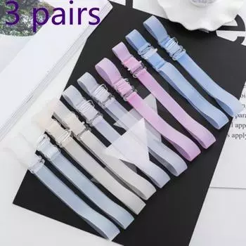3 пары женских невидимых бретелей для бюстгальтера, силиконовые бретели для бюстгальтера, регулируемые пояса для нижнего белья для девочек S розовый