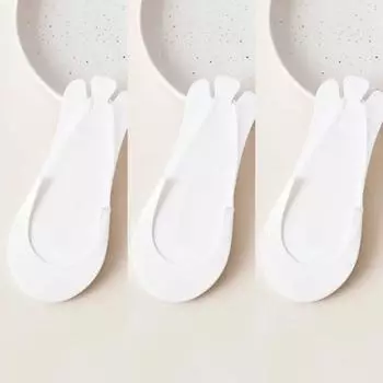 3 пары женских носков, высококачественные носки для отдыха, тонкая хлопковая подошва, нескользящие, невидимые низкие носки летом One Size