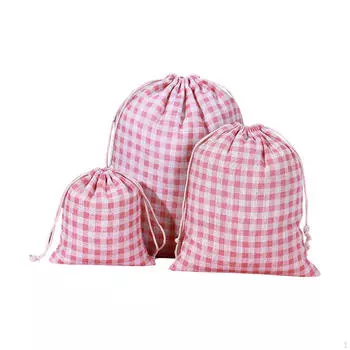 3 пасхальных мешочка на шнурке с украшениями из мешковины, мешочки для лакомств