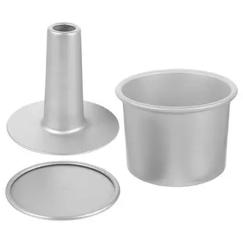3 шт. алюминиевый сплав форма для торта со съемным дном полая металлическая форма для свадебных круглых алюминиевых форм для выпечки тортов серебряный