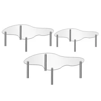 3 Pcs Clear Acrylic Cupcake Stand Stands Display Shelves Risers for Multi-layer Transparent Small Holder прозрачный