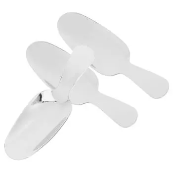 3 Pcs Dessert Spoon Ice Cream Scoop Stainless Steel Scoops Tea Metal 304 Spoons Baby Home Tableware серебряный