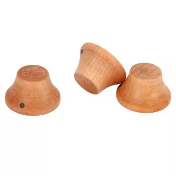 3 Pcs Electric Guitar Knob Eco Friendly Wood Guitar Volume Control Knob Replacement Ebony